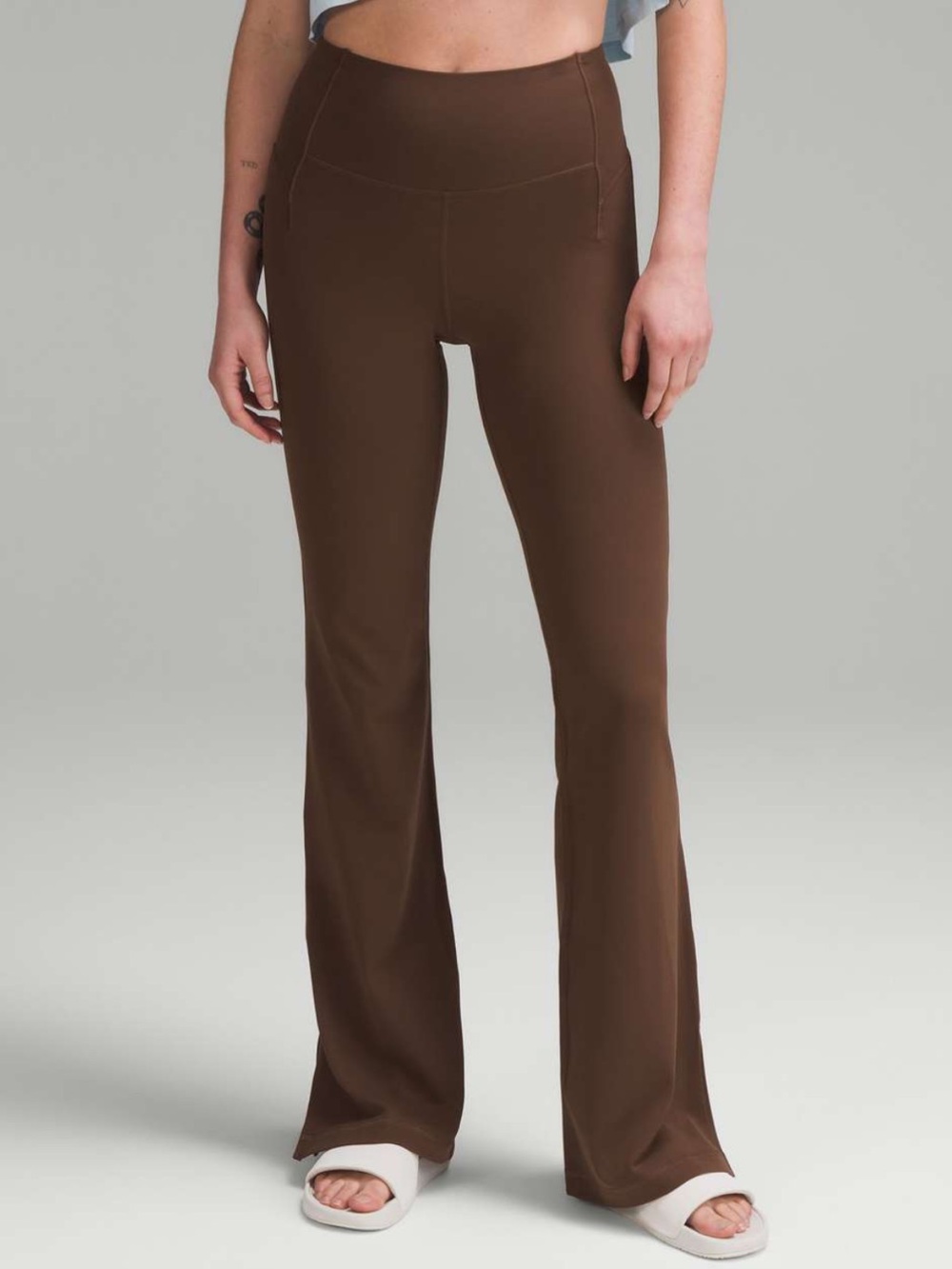 New Lululemon Groove High Rise Split-Hem Flared Pant Nulu - Java Flare Brown